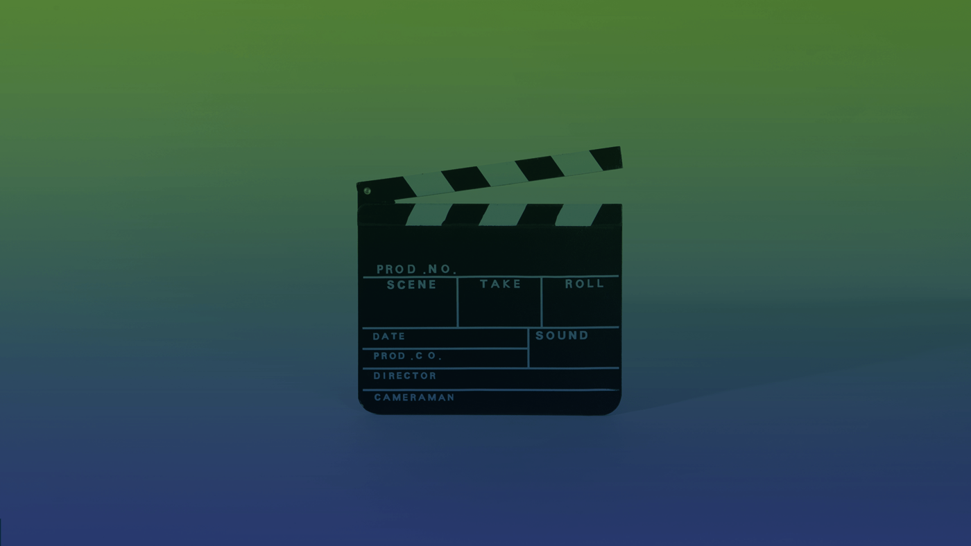 Eine Filmklappe.