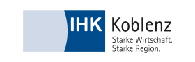 IHK-Koblenz-Logo.png Das Logo der Industrie- und Handelskammer Koblenz.